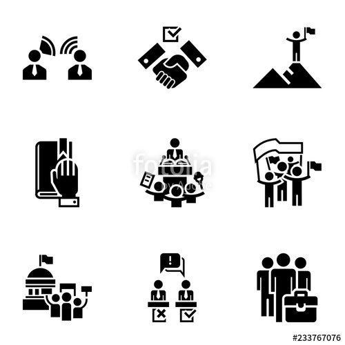 500x500 Political Election Icon Set Simple Set Of Political Election