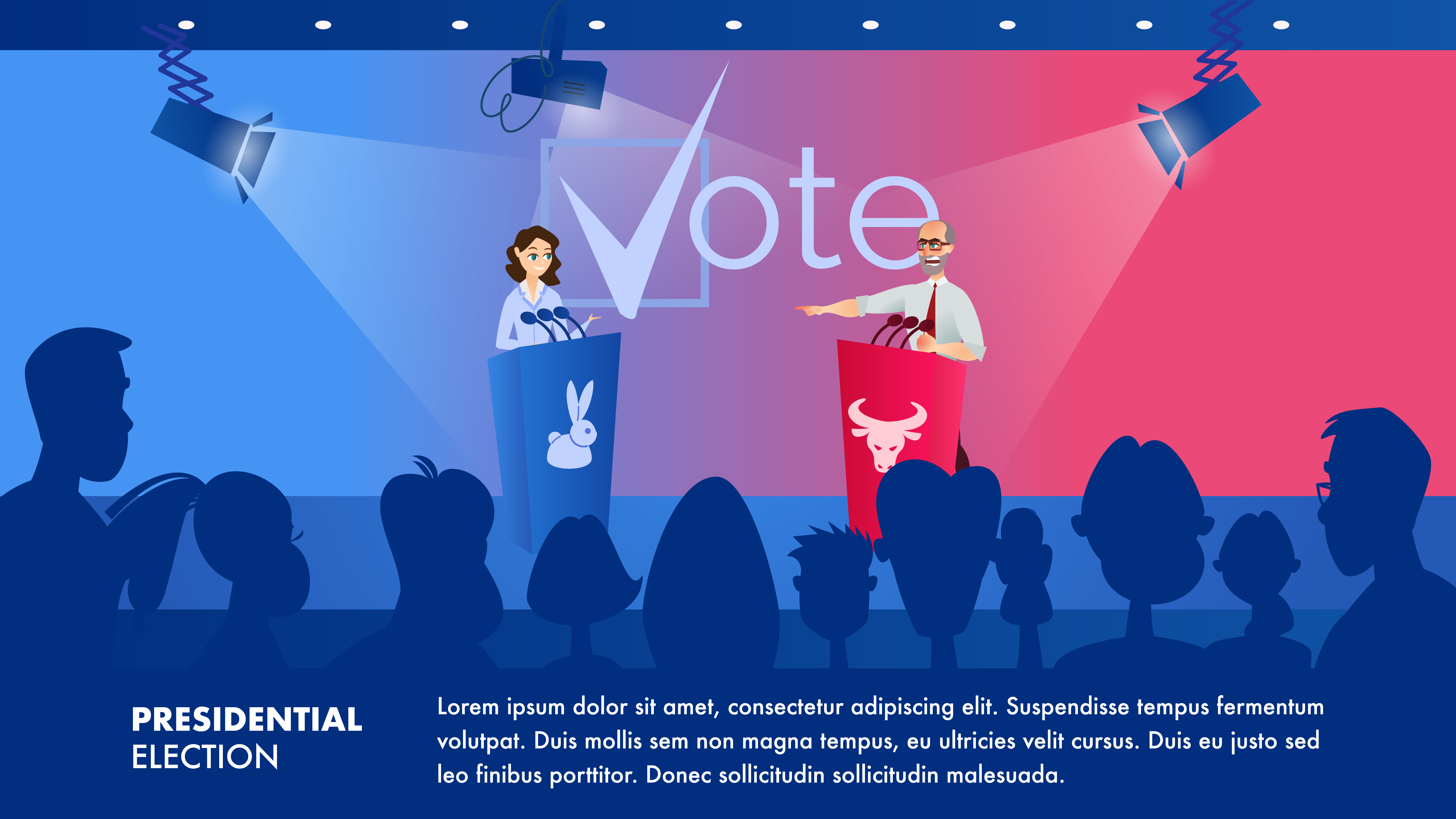 6500x3656 Presidential Election Free Vector Art