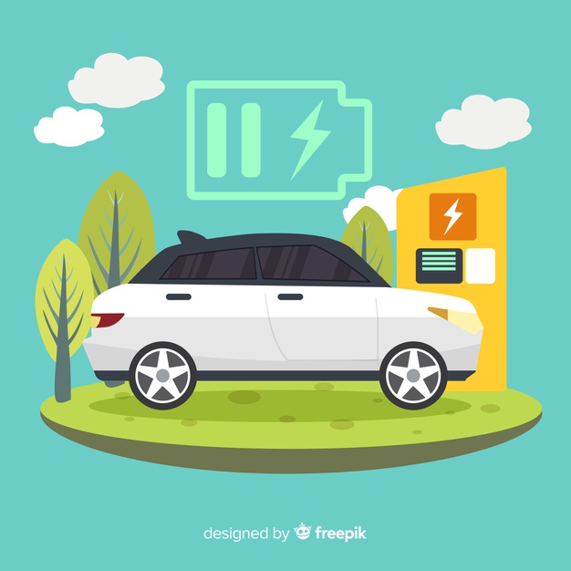 626x626 Electric Car Vector Free Download