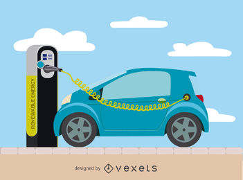351x260 Electric Car Vector Graphics To Download