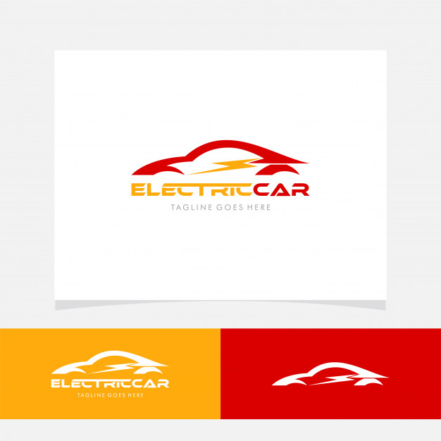 626x626 Modern Car Logo Icon With Various Color, Electric Car Vector