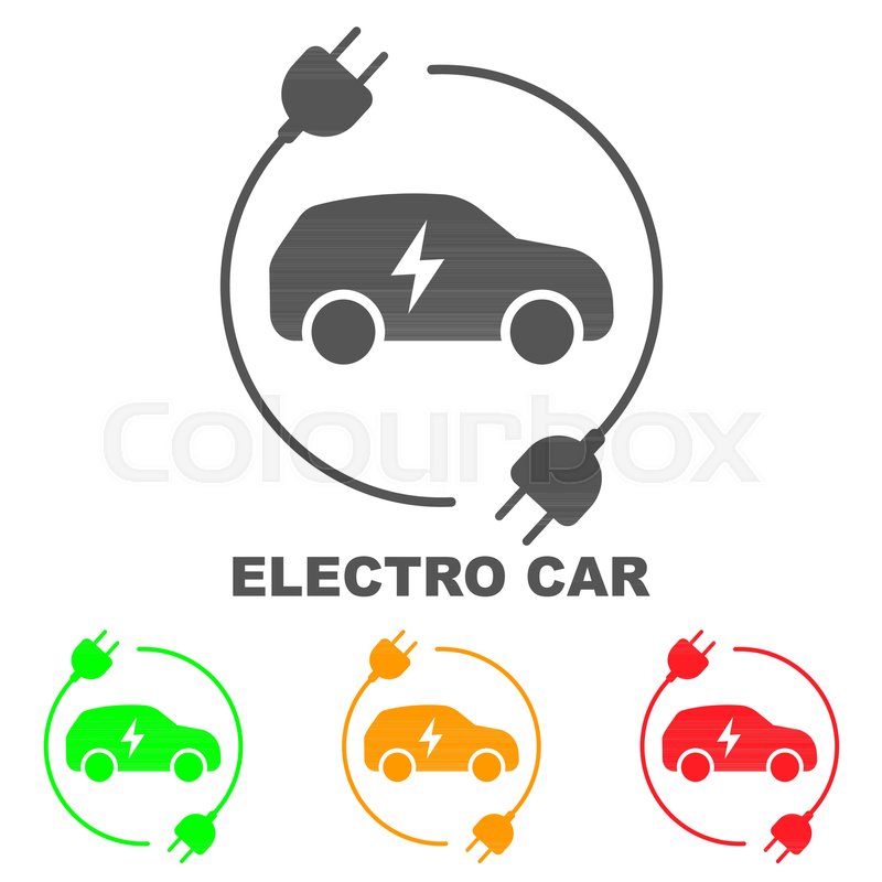 800x800 Icons Of Electric Cars, Vector Side Stock Vector Colourbox