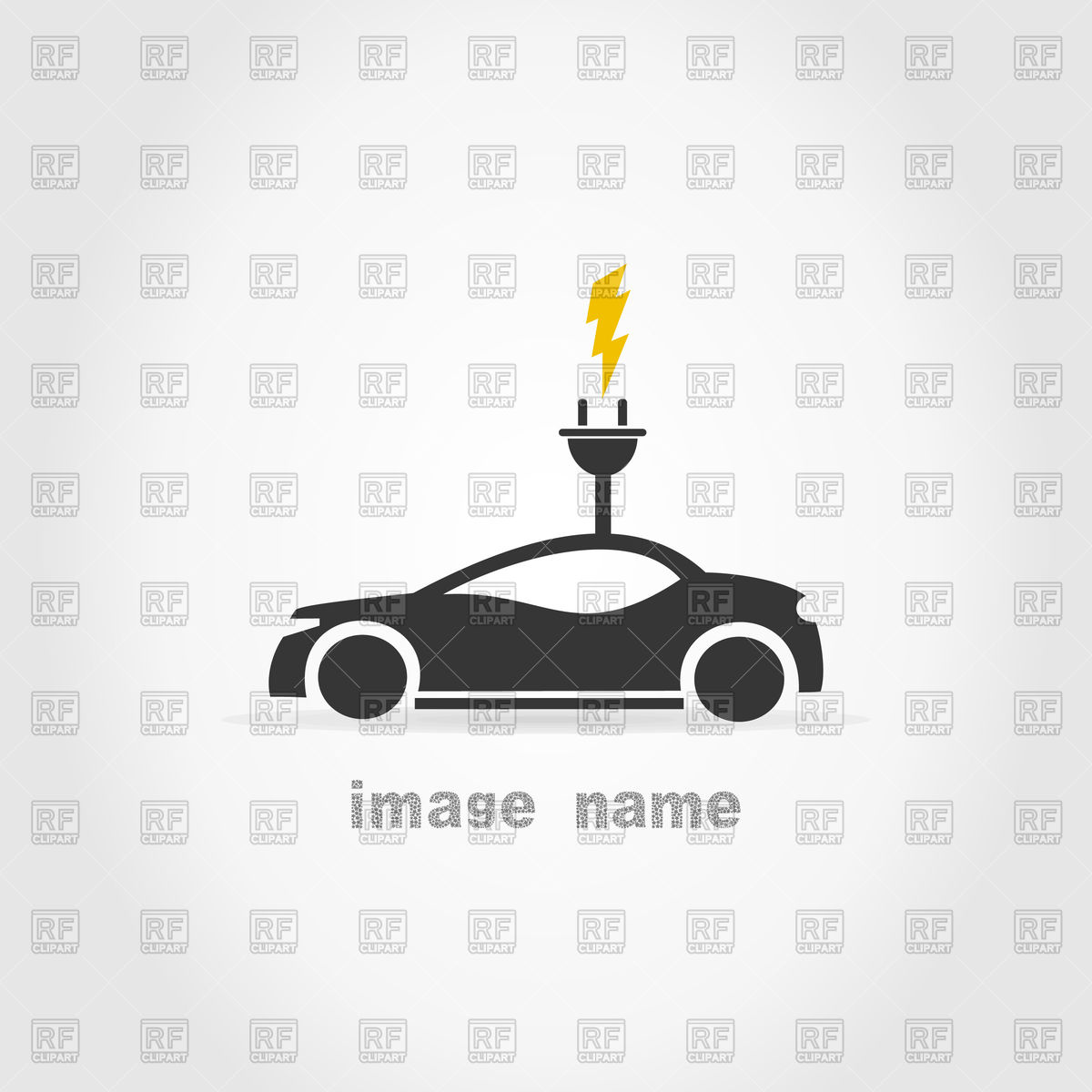 1200x1200 Symbolical Electric Car Simple Icon Vector Image Of Transportation