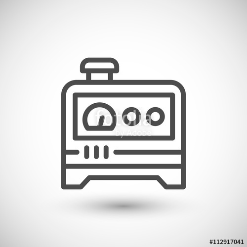 500x500 Electric Generator Line Icon Stock Image And Royalty Free Vector