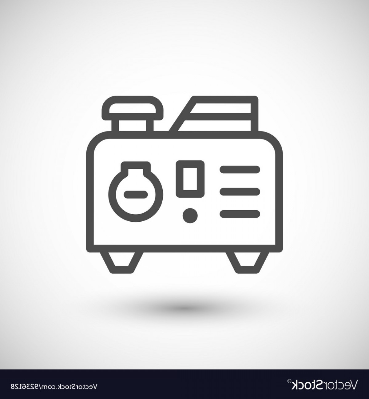 1200x1296 Portable Electric Generator Line Icon Vector Geekchicpro