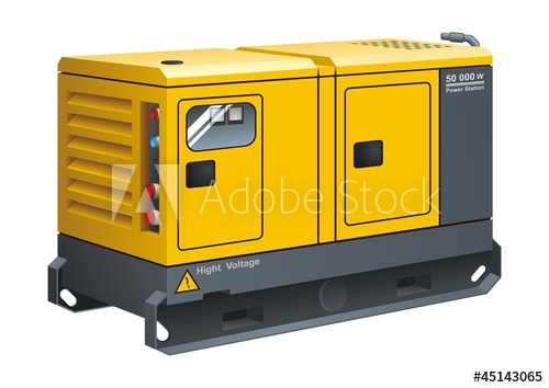 500x354 Stationary Diesel Generator Vector