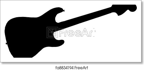 561x273 Free Art Print Of Electric Guitar Silhouette Electric Guitar
