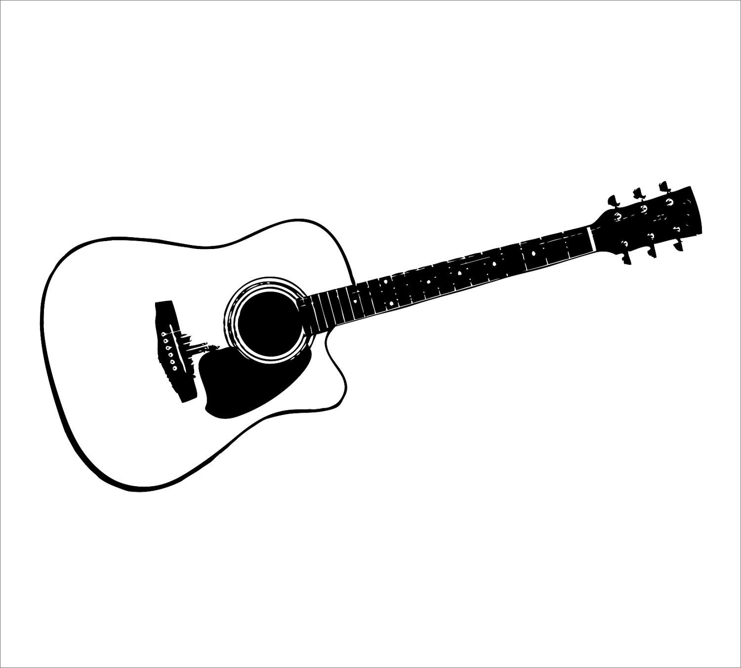 1500x1352 Guitar Clipart Vector