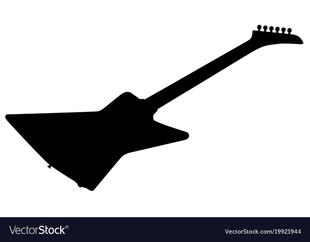 1000x780 Guitar Silhouette Vector
