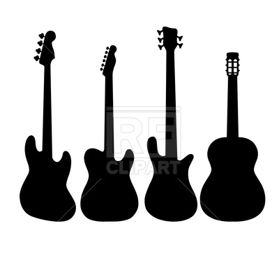 400x400 Guitar Silhouette Vector Image Of Silhouettes, Outlines Prague