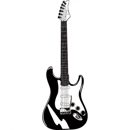 Electric Guitar Silhouette Vector Free at Vectorified.com | Collection ...