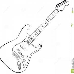 300x300 Electric Guitar Silhouette Vector Clipart Studiogrfx
