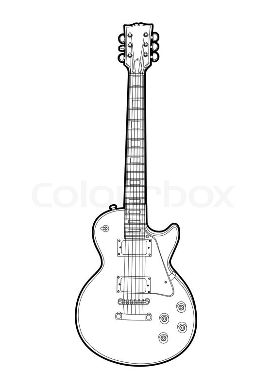 560x800 Electric Vector Guitar On White Stock Vector Colourbox