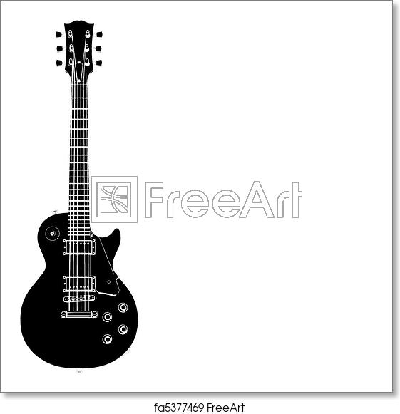 561x581 Free Art Print Of Electric Guitar Electric Guitar Vector
