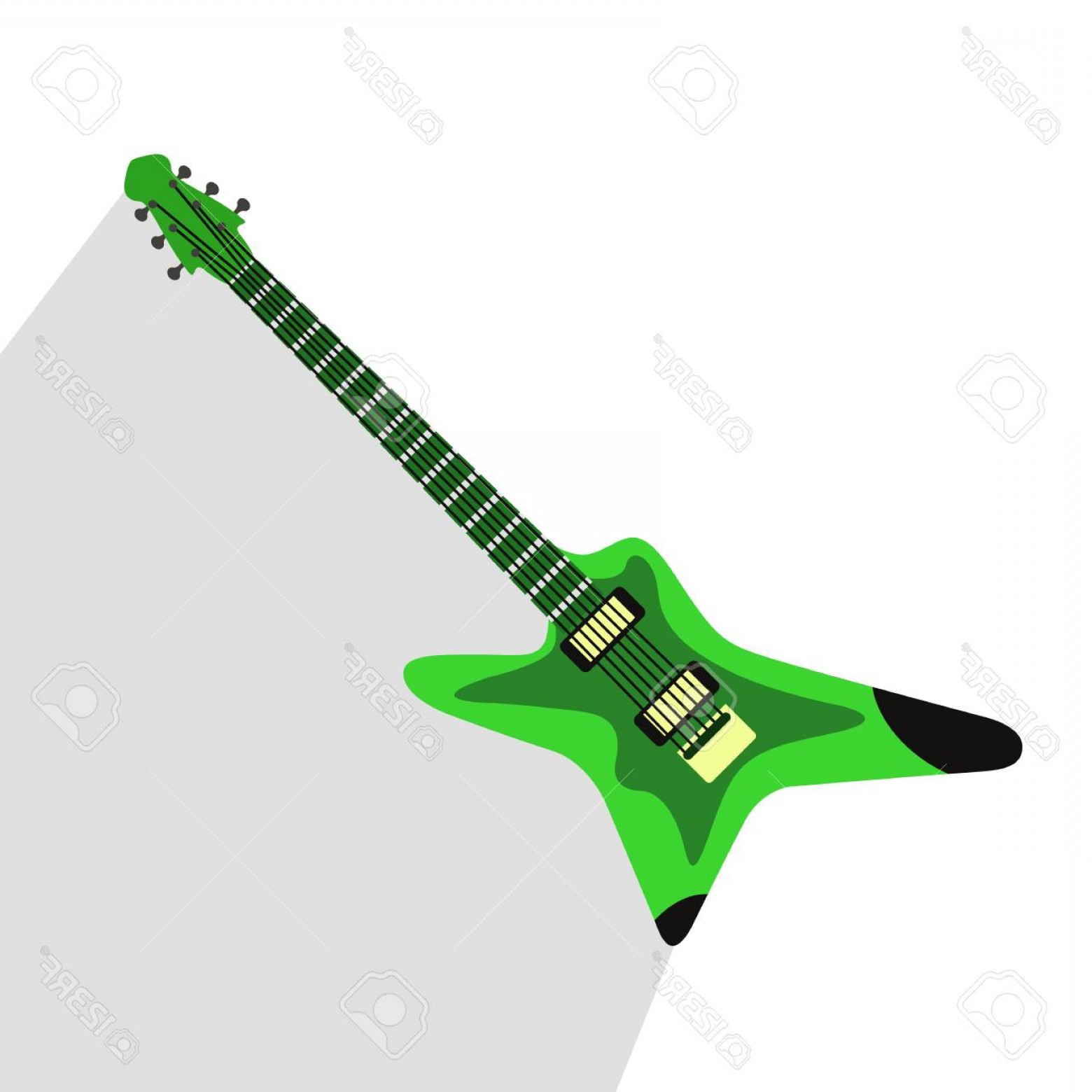 1560x1560 Photoacoustic Electric Guitar Vector Icons Isolated Illustration
