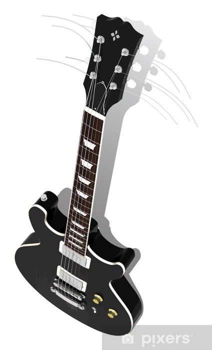 424x700 Electric Guitar Vector Illustration Wall Mural