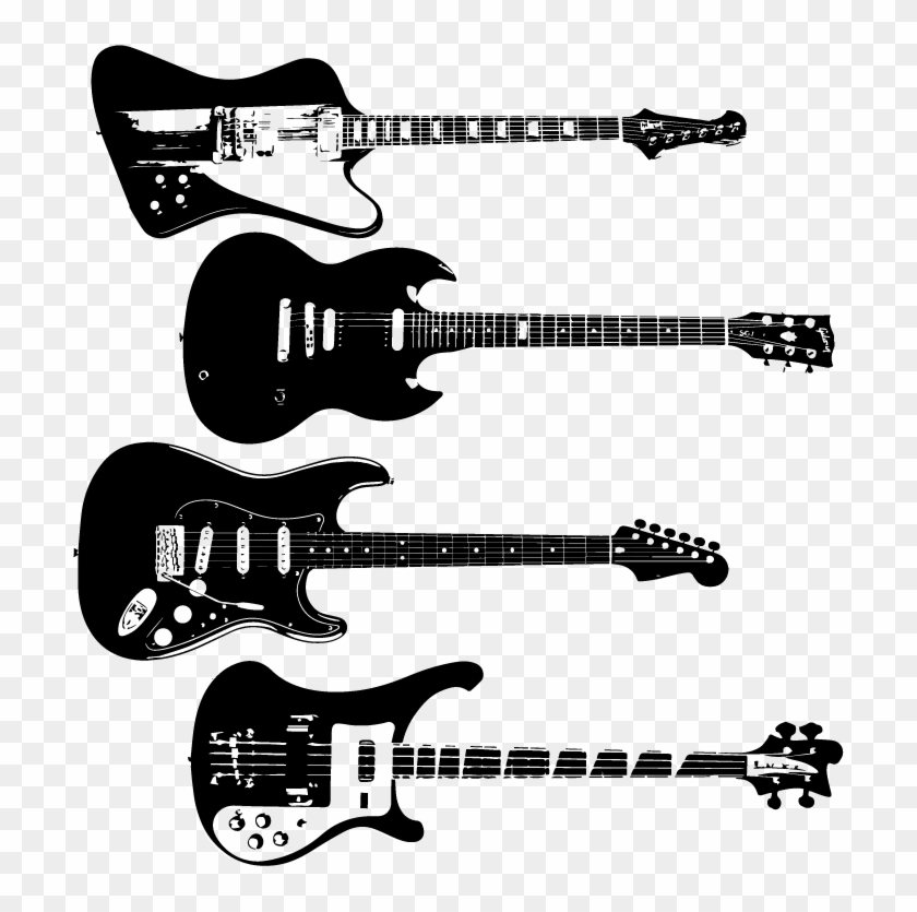 840x835 Electric Guitar Vector Silhouette Fender Gibson Rickenbacker