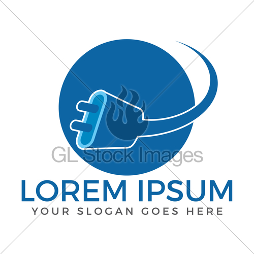 500x500 Electrical Plug Vector Logo Design Gl Stock Images