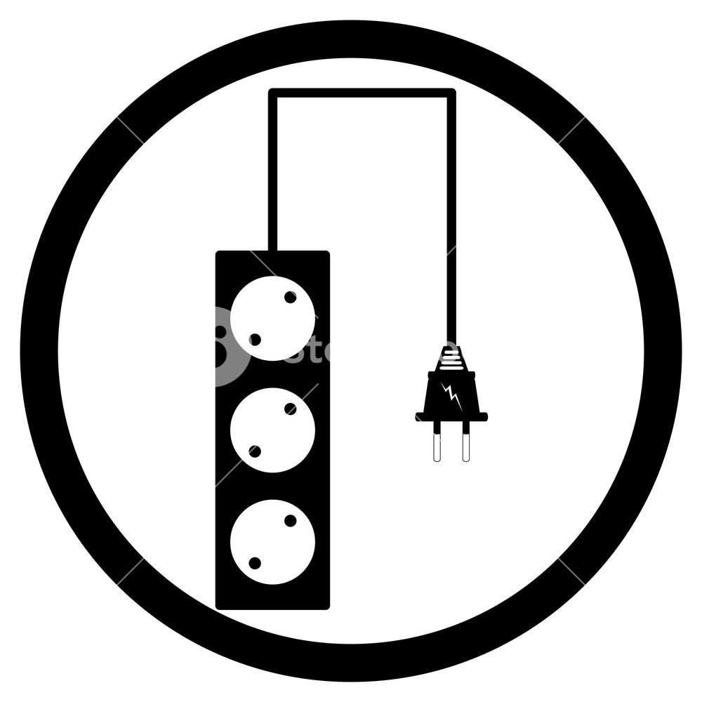 1000x1000 Electrical Socket Sign Black Electric Plug And Socket, Electrical