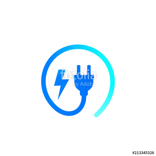500x500 Electric Plug, Vector Logo Stock Image And Royalty Free Vector