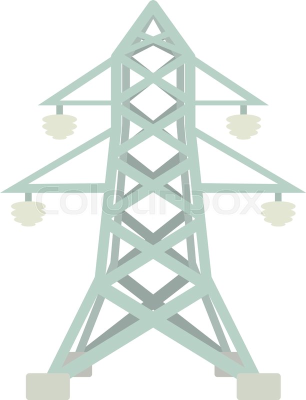 612x800 Electric Pole Icon Cartoon Stock Vector Colourbox