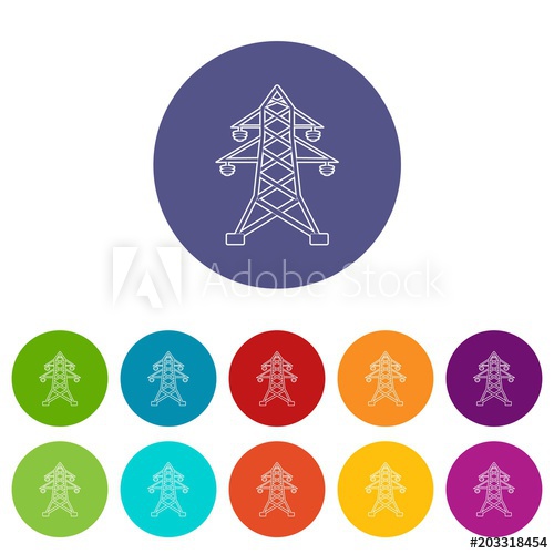 500x500 Electric Pole Icon Outline Illustration Of Electric Pole Vector