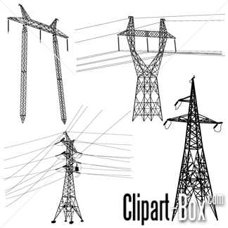 324x324 Clipart Electric Poles Set Cliparts Vector Free, Vector Design