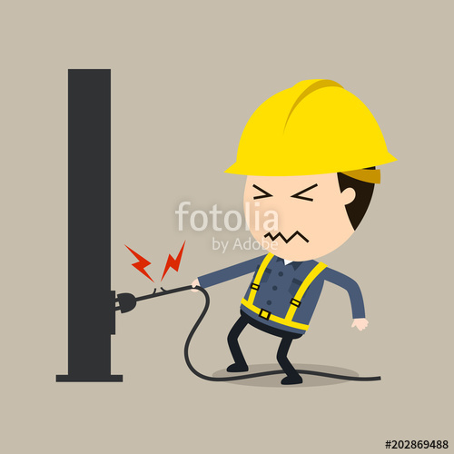 500x500 Electric Shock, Get Shocked, Vector Illustration, Safety