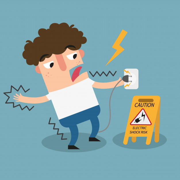 626x624 Electric Shock Risk Caution Sign Vector Premium Download
