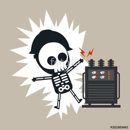 500x500 Safety And Accident, Electric Shock, Feel A Shock, Vector