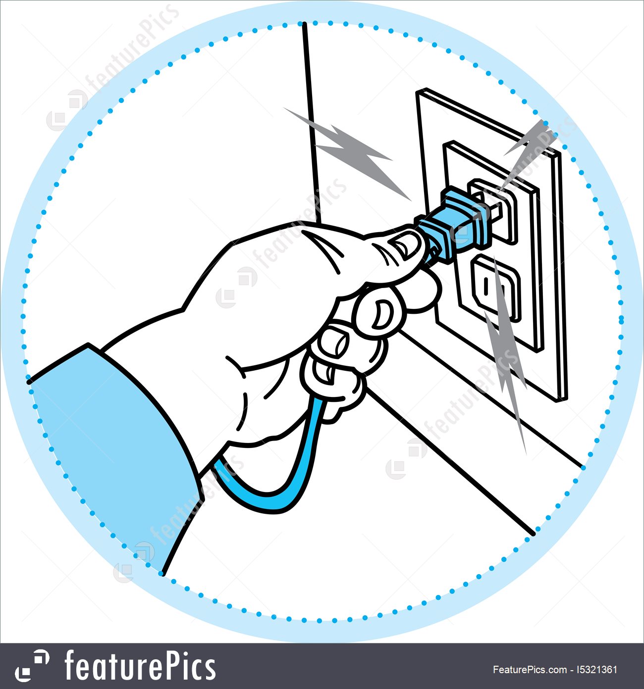 1300x1392 Vector Illustration Of Electric Shock