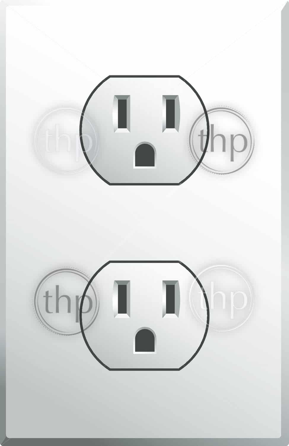 975x1500 Power Outlet In Style Used In The Usa In Vector Format Vector
