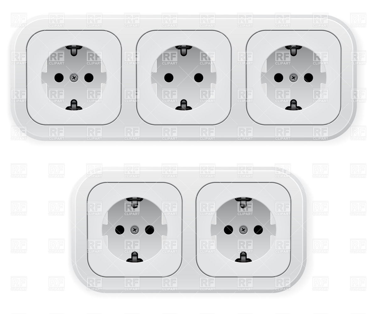 1200x1001 Set Of Electrical European Wall Sockets Vector Image Of Objects