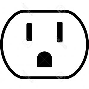 300x300 Stock Photos Grounded Power Plug Vector Illustration Image