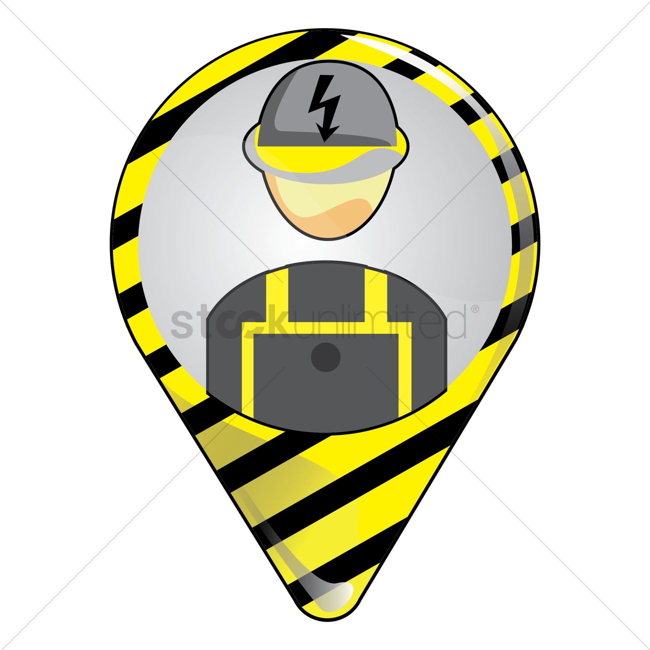 1300x1300 Electrician Vector Image