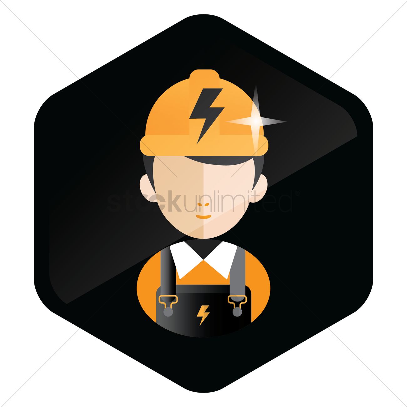 1300x1300 Electrician Vector Image