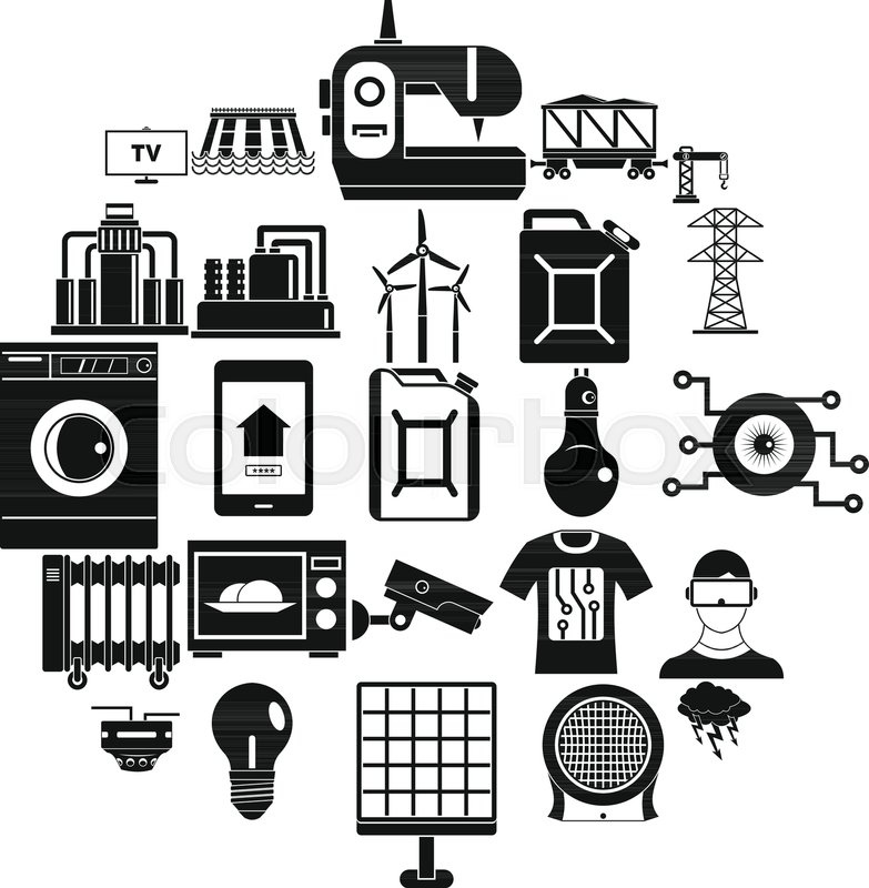 783x800 Electrician Icons Set Simple Set Of Stock Vector Colourbox