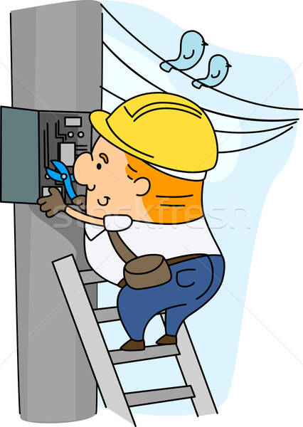 426x600 Electrician Vector Illustration Lenm