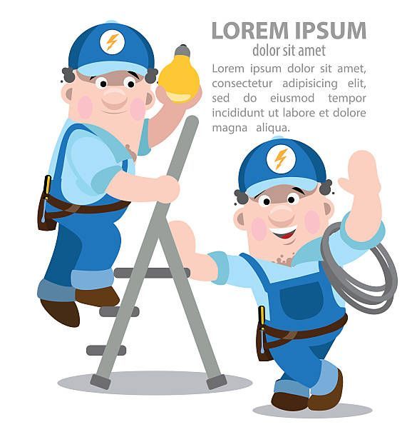 578x612 Infographics Electrician Vector Art Illustration Electrician
