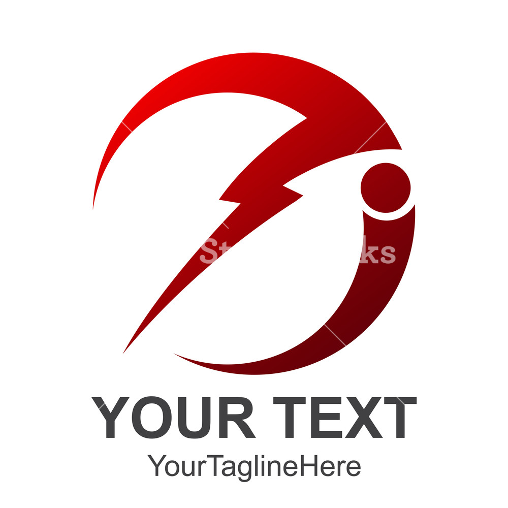 1000x1000 Red Lightning, Electric Power Vector Icon Design Element Energy