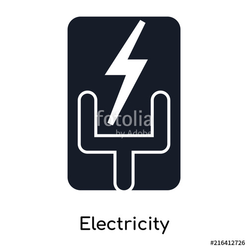 500x500 Electricity Icons Isolated On White Background Modern