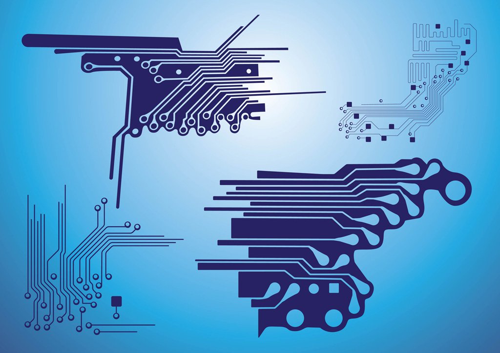 Electronic Circuit Vector Art Graphics 1024x724 Electronic Circuit Vector Art Graphics