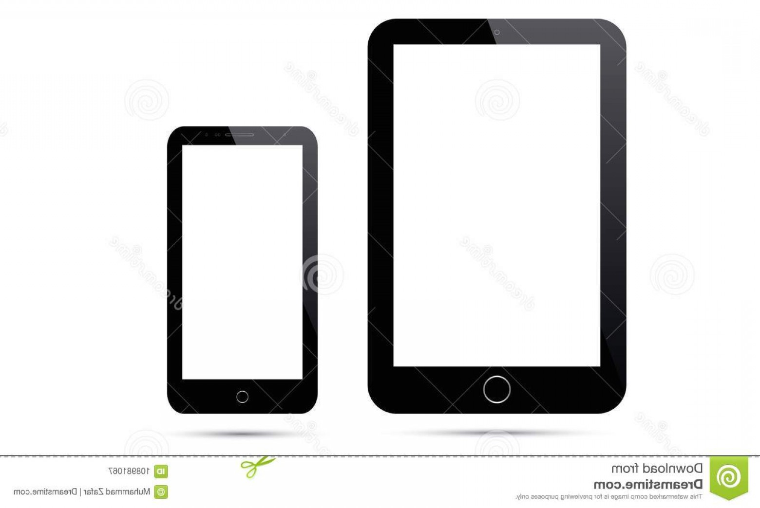 1560x1044 Illustration Realistic Tablet Mobile Phone Android Touch Screen