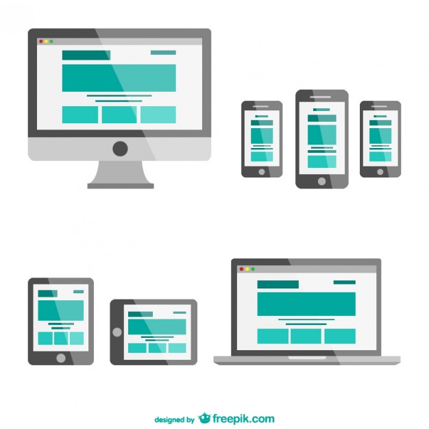 626x626 Responsive Web Design In Different Electronic Devices Vector
