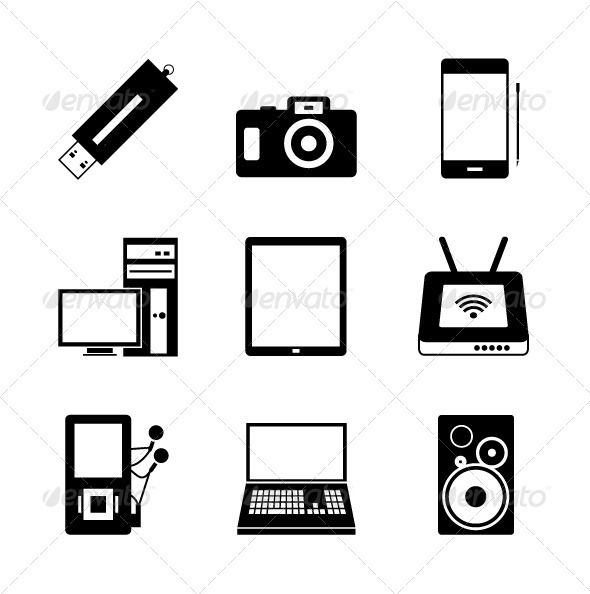 590x594 Vector Electronic Devices