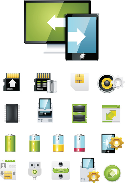 Different Color Electronic Icons Vector Free Download 500x728 Different Color Electronic Icons Vector Free Download