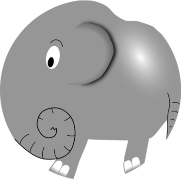 373x368 Elefante Vector Free Vector Download