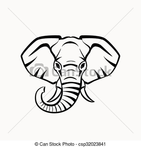 450x470 Cabeza, Vector, Elefante Aislado, Elemento, Vector
