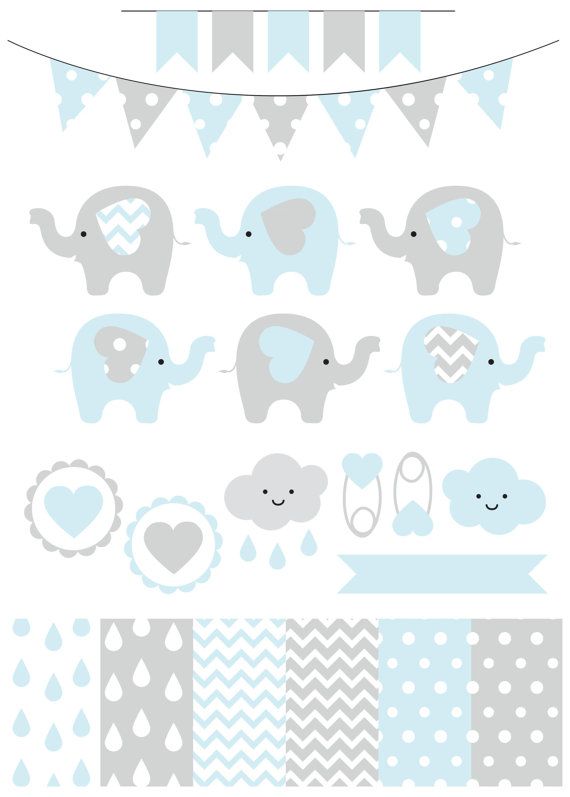 570x797 Premium Baby Shower Vector Clipart