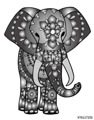 394x500 Elefante Mandala Maori Stock Image And Royalty Free Vector